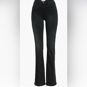 Frame Le High Waist Denim Black Flare Jeans, Sz 32
